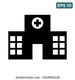hospital - building icon vector design templte