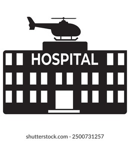 Krankenhausgebäude Symbol Vektordesign für Unternehmen eps 10