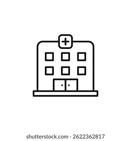 Diseño de Vector de icono de edificio hospitalario