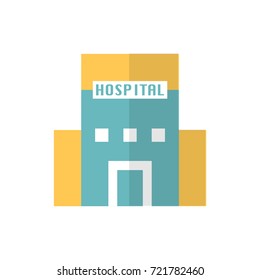 hospital building icon vector. hospital flat style design