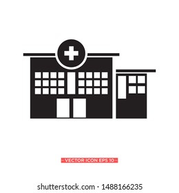 hospital building icon vector illustration