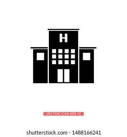 hospital building icon vector illustration