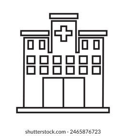 
hospital building icon vector illustration