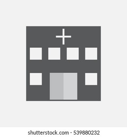 Hospital building, icon, vector illustration EPS 10