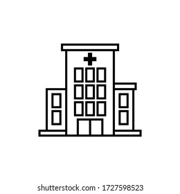 Hospital building icon vector logo