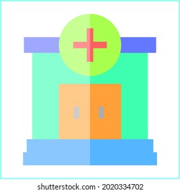 Hospital building icon vector logo