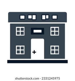Hospital building icon vector logo. hospital icon