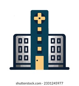 Hospital building icon vector logo. hospital icon