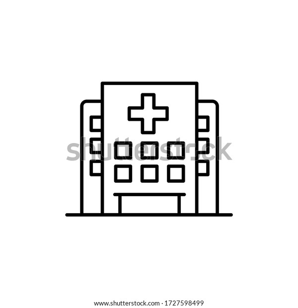 Hospital building icon vector\
logo