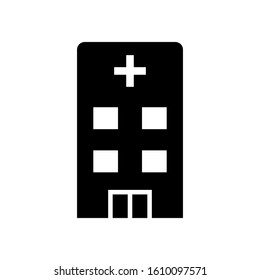 Hospital building icon vector on white background