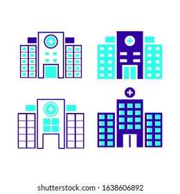 Hospital building icon vector template