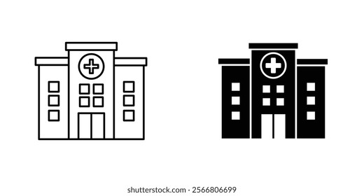 Hospital building icons pack for apps and web UI designs