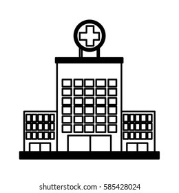 hospital building isolated icon