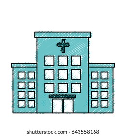 hospital building isolated icon