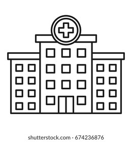 hospital building isolated icon