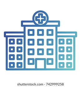 hospital building isolated icon