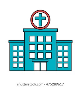 hospital building isolated icon vector illustration design