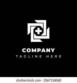 Hospital building logo vector helping each other, hospital logo, health building logo