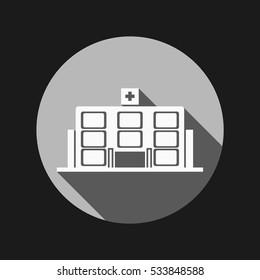 Hospital Building. Medical Facility. Vector Medical Science Icon