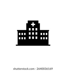 Hospital building medical healthcare center icon.