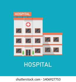 Hospital building, medical icon. Healthcare