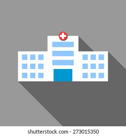 Hospital Building, Modern Architecture Vector Design