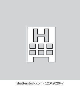 Hospital Building Structure vector icon