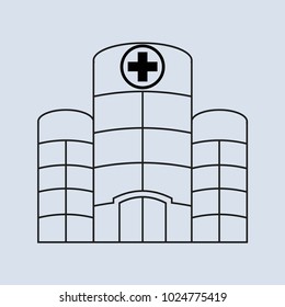 hospital building. vector icon