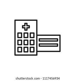 hospital building vector icon
