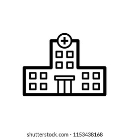 hospital building vector icon
