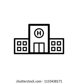 hospital building vector icon