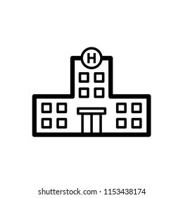 hospital building vector icon