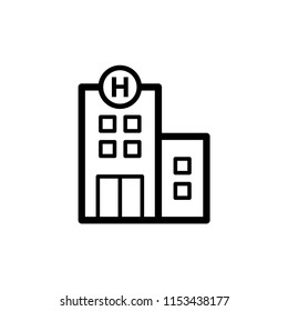 hospital building vector icon