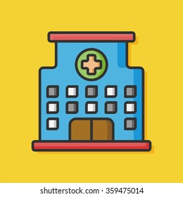 hospital building vector icon