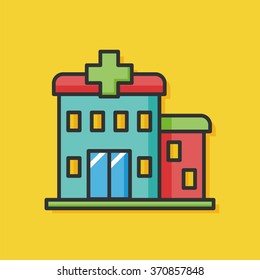 hospital building vector icon