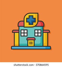 hospital building vector icon