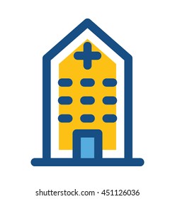 Hospital Building Vector Icon