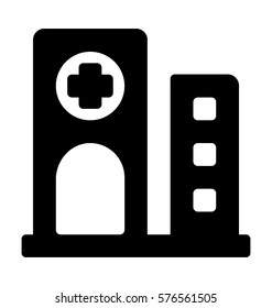 Hospital Building Vector Icon