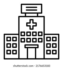 Vektorsymbol für Krankenhausgebäude. Kann für Druck-, Mobil- und Web-Anwendungen verwendet werden.