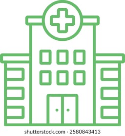 Hospital Building vector icon. Can be used for printing, mobile and web applications.