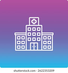Ícone de vetor do Hospital Building. Pode ser usado para impressão, aplicativos móveis e da Web.