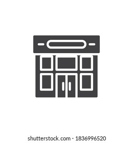Hospital building vector icon. filled flat sign for mobile concept and web design. Medical clinic glyph icon. Symbol, logo illustration. Vector graphics