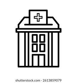 hospital building vector icon.
hospital building illustration