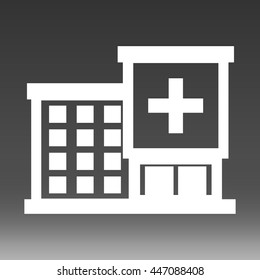 Hospital Building Vector Icon Illustration