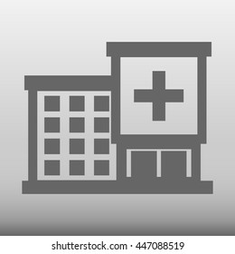 Hospital Building Vector Icon Illustration