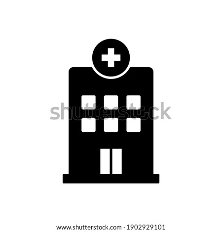 Hospital building vector icon. Medical clinic icon. Vector logo