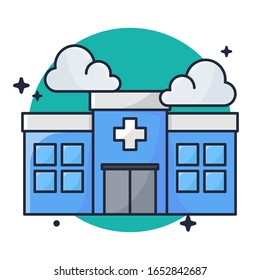 Plantilla de icono del vector de creación de hospitales
