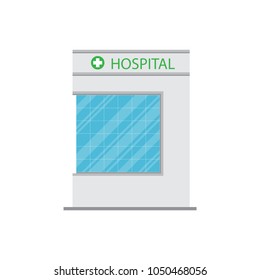 Hospital building, vector illustration.