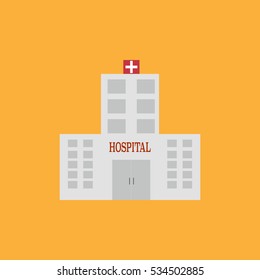Hospital building, Vector illustration