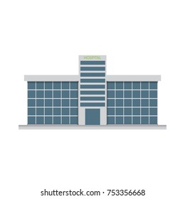 Hospital building, vector illustration.